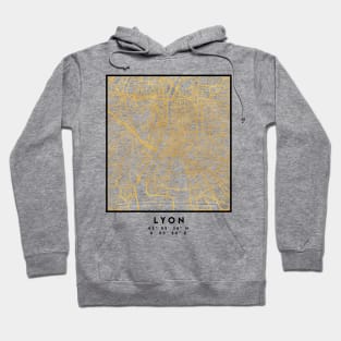 LYON FRANCE CITY STREET MAP ART Hoodie